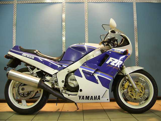 Blue, White Yamaha FZR750 Genisis