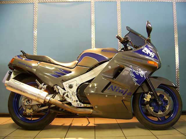 Blue Grey 1994 Kawasaki ZX-10 Ninja