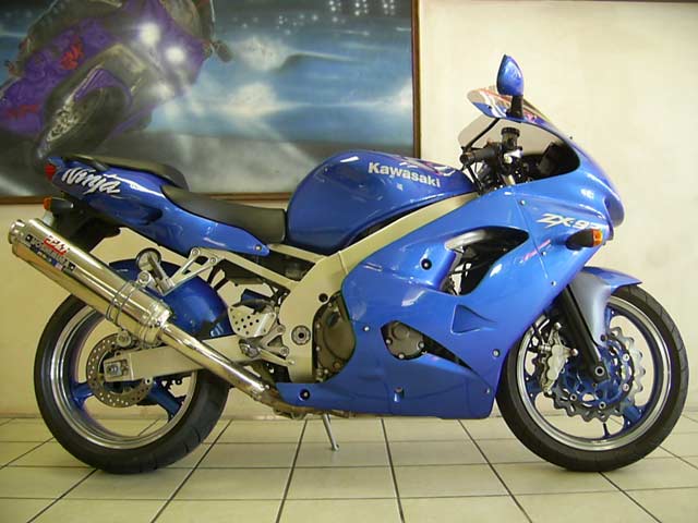 Blue, 1999 Kawasaki ZX-9R Ninja