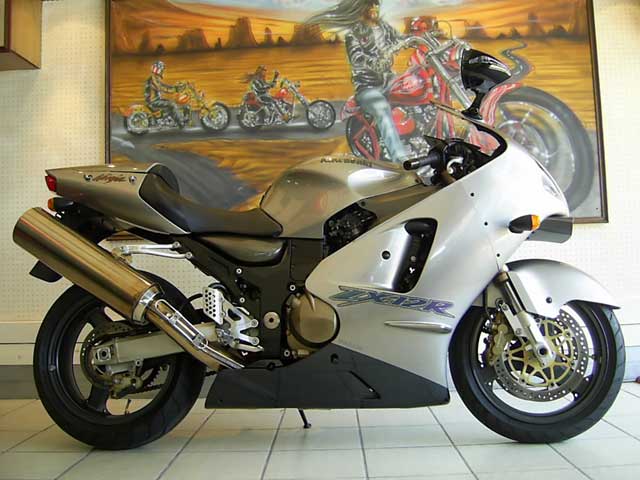 Silver 2002 Kawasaki ZX-12R Ninja