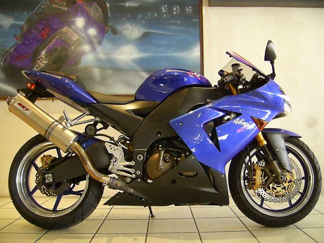 Blue Kawasaki ZX-10R