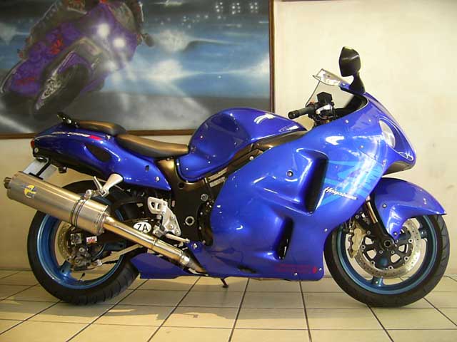 Blue 2007 Suzuki GSXR1300 Hayabusa