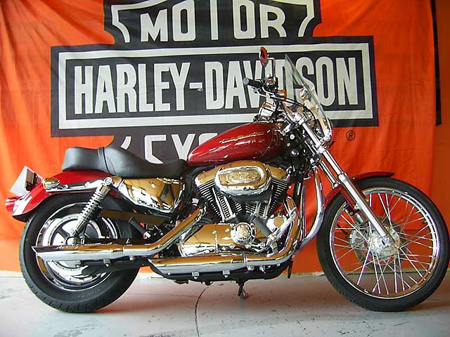 Red 2007 XL1200 Sportster Custom