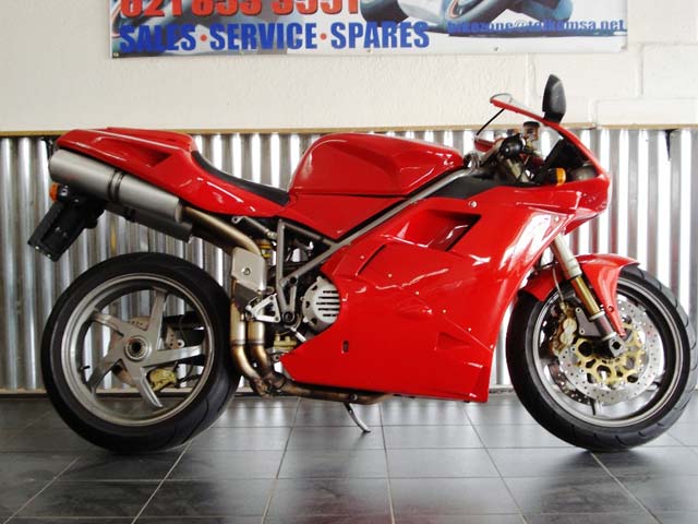 Red 2002 Ducati 996 Biposto
