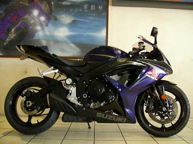 Blue Black Suzuki GSX-R750